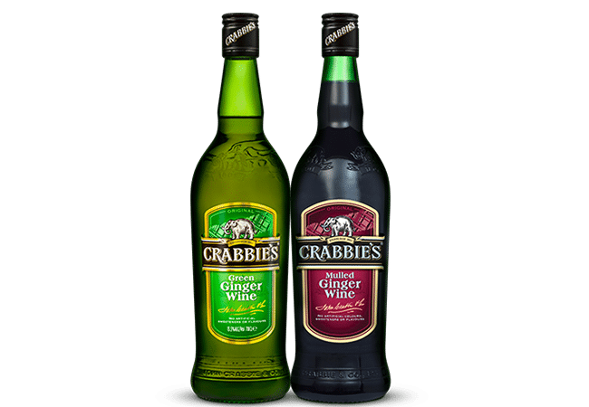 Crabbies Green Ginger Wine and Crabbies Mulled Ginger Wine Bottles